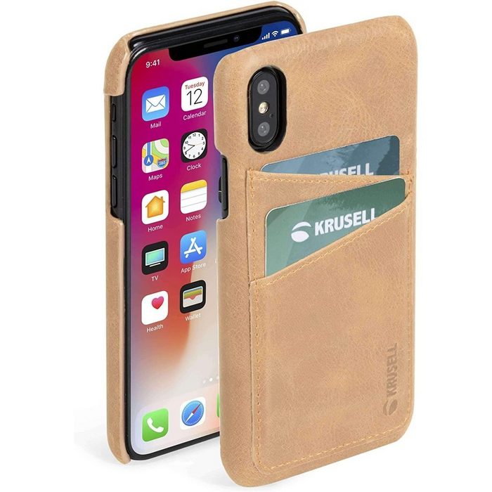 Krusell Handyhülle Sunne 2 Card Cover iPhone XS Max Beige