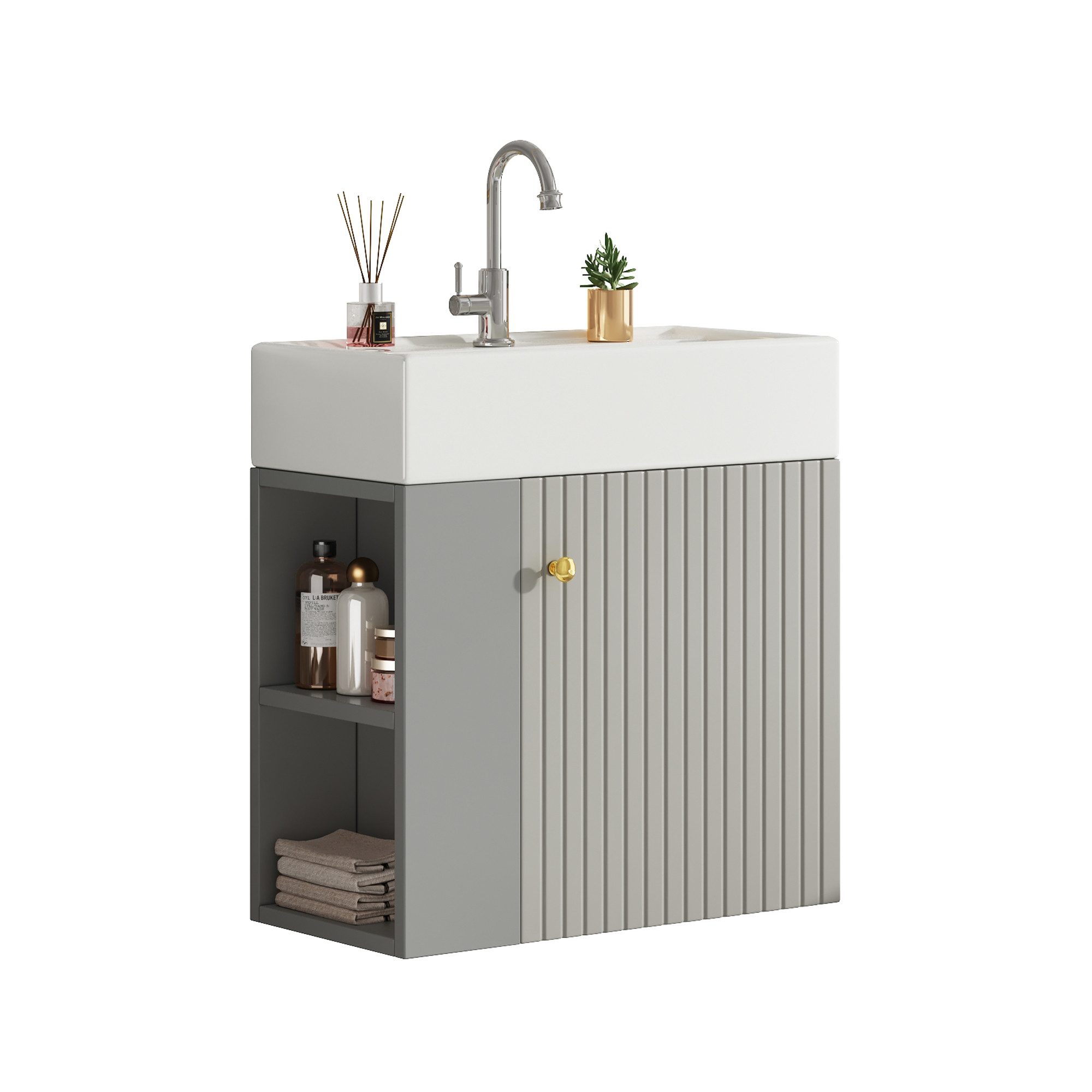 HAUSS SPOLE Waschtisch Waschbecken Badschrank-hängend mit günstig online kaufen