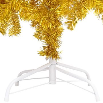 vidaXL Künstlicher Weihnachtsbaum Künstlicher Weihnachtsbaum mit LEDs Kugeln Golden 150cm PET