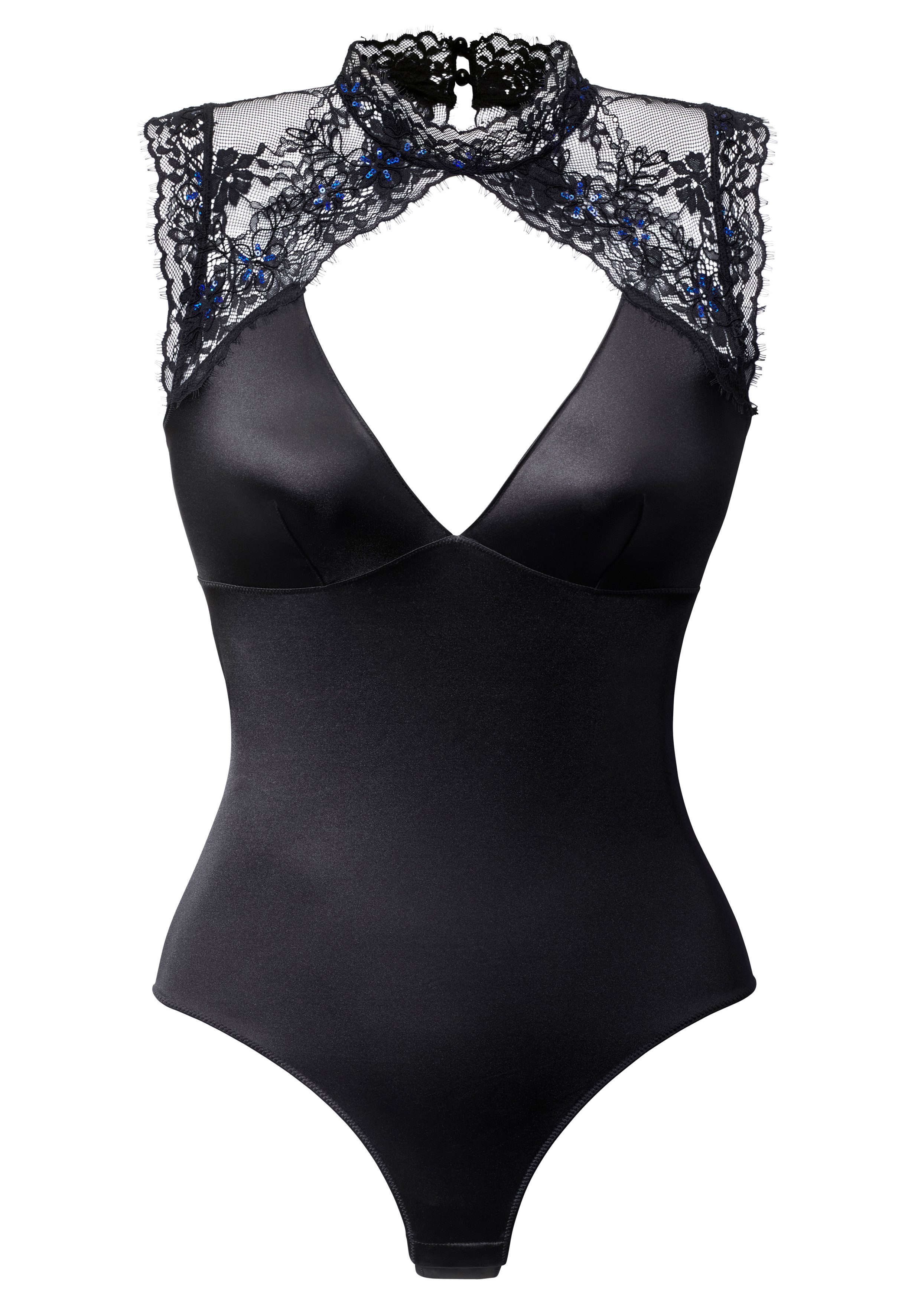 LASCANA Belle Affaire Body in edler Satin-Optik mit Spitze, Dessous für stilvolle Looks ideal für Silvester, sexy Dessous, sexy Unterwäsche. € 69,99