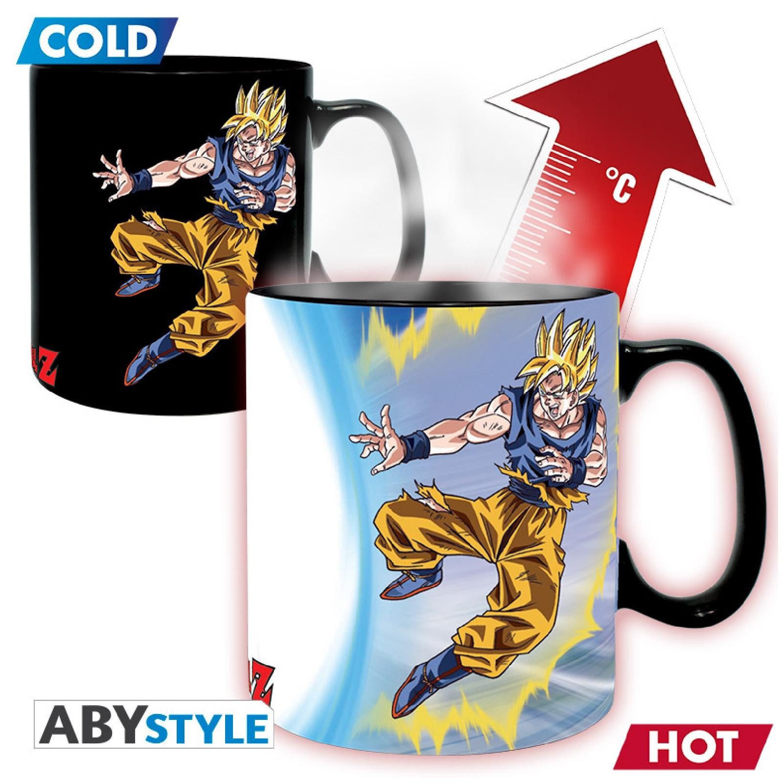 ABYstyle Tasse DRAGON BALL - Tasse Heat Change - 460 ml - DBZ/ GokuVSBuu-cardboard