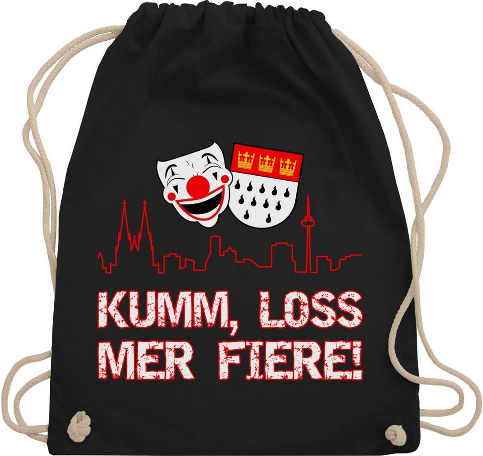 Shirtracer Turnbeutel Kumm loss mer fiere Kölle Alaaf Köln Wappen ...