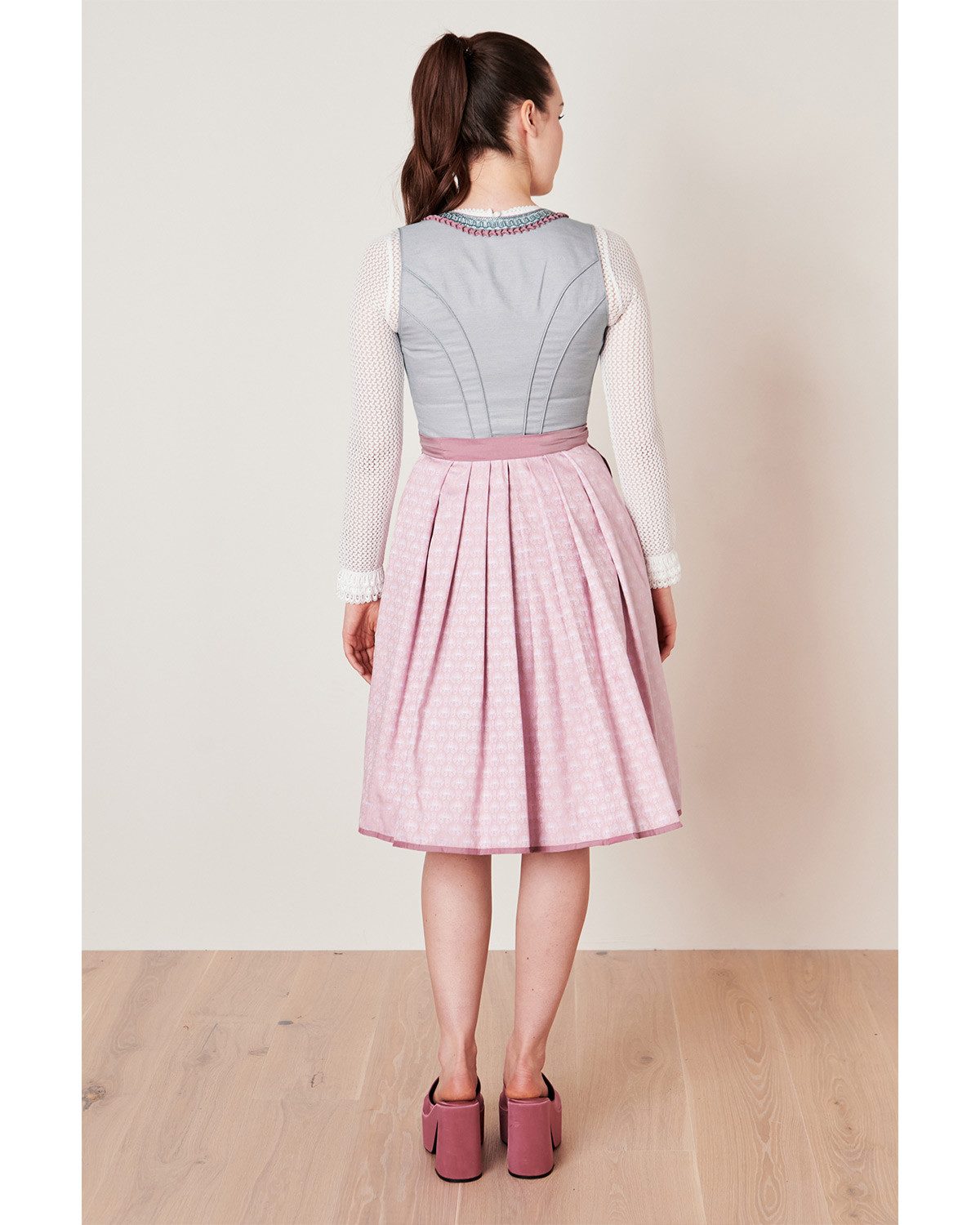 KRÜGER COLLECTION Dirndl Dirndl 'Siena' 114267, Grau Rose 60cm günstig online kaufen