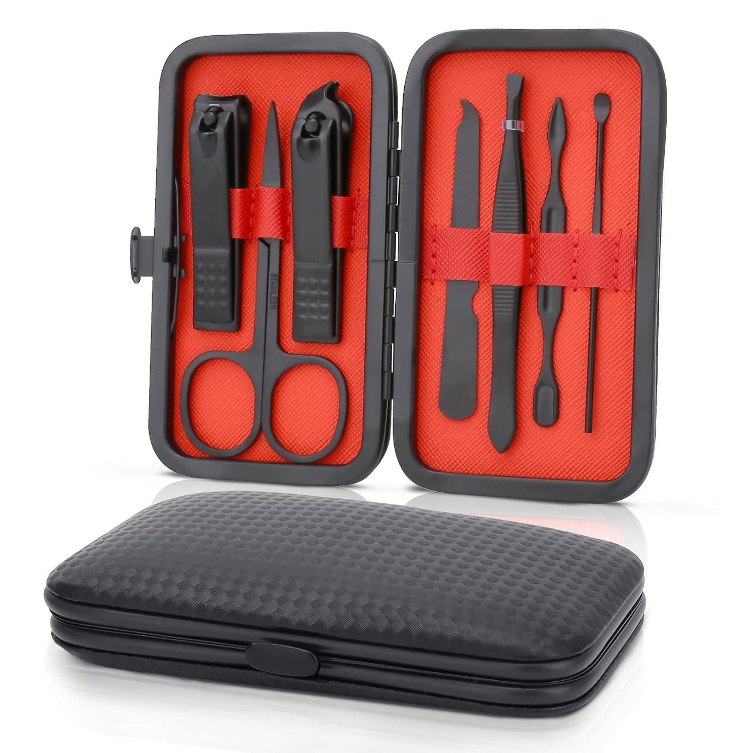 LuxusKollektion Nagelknipser-Set Maniküre Pediküre Set Edelstahl Nagelknipser Nagelhautentferner 7-in-1