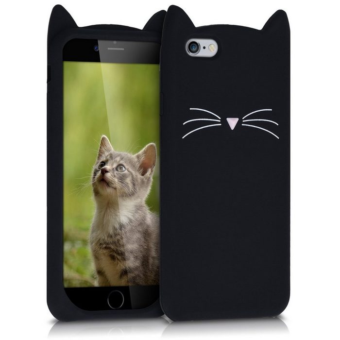 kwmobile Handyhülle Hülle für Apple iPhone 6 / 6S Silikon Handy Schutzhülle Cover Case - Katze Design