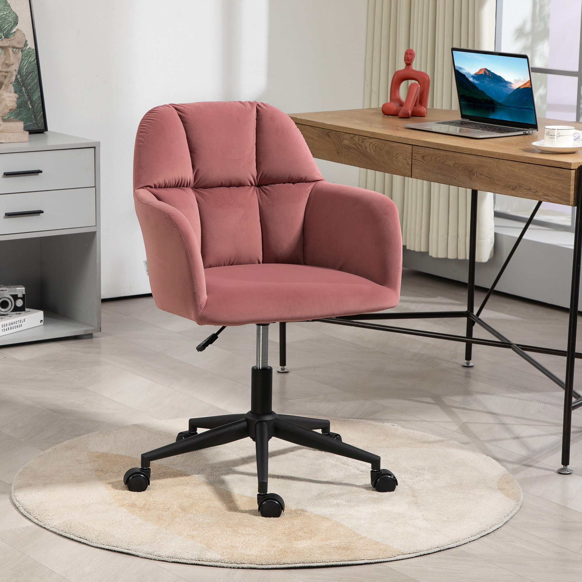 Vinsetto Bürostuhl mit Rollen, Ergonomischer Drehstuhl günstig online kaufen