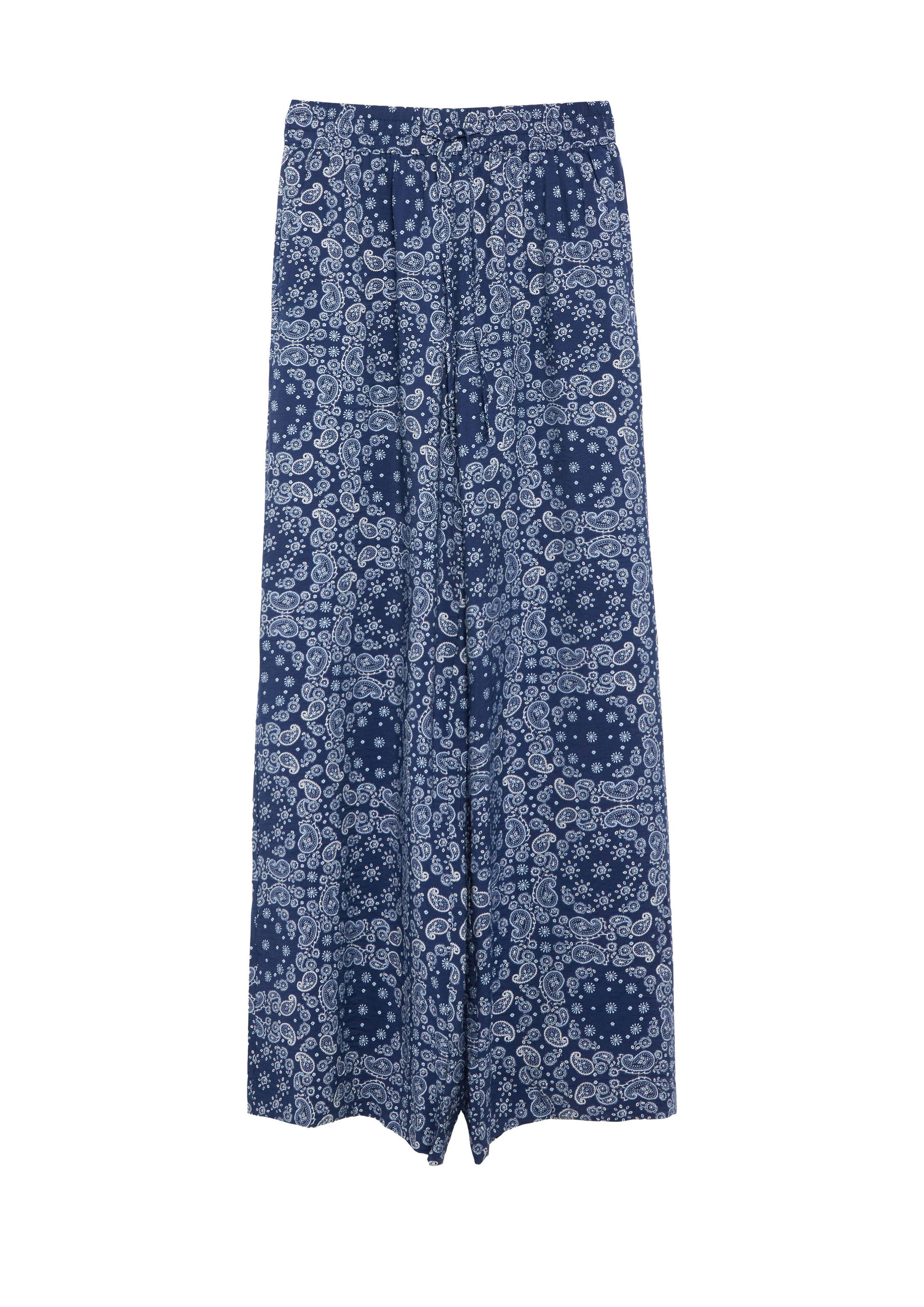 s.Oliver Chinos Hose Strukturierte Wide-Leg-Hose aus Viskosemix