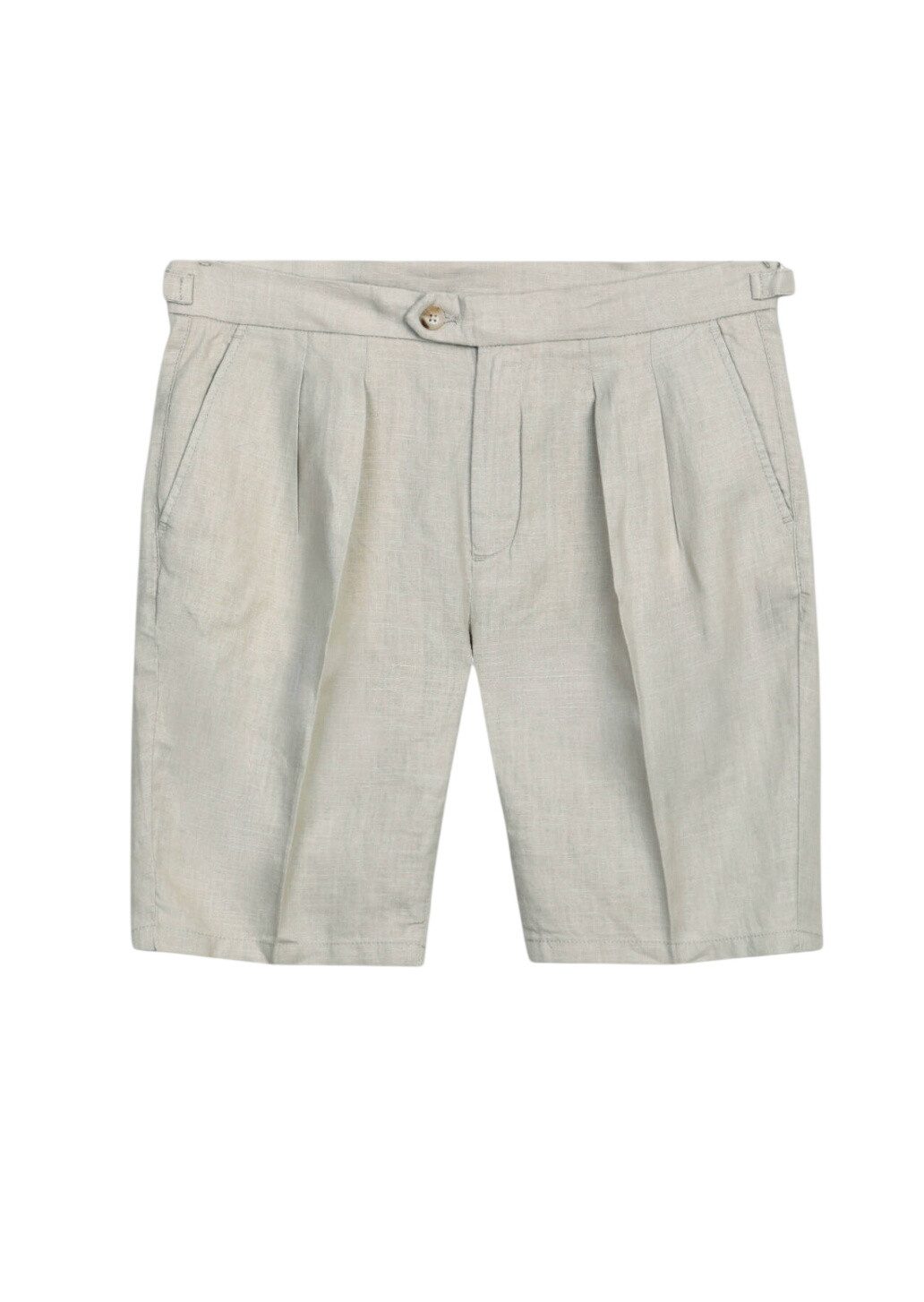 RAMSEY Cargoshorts Beige Leinen Bermuda Hose Carrot Fit