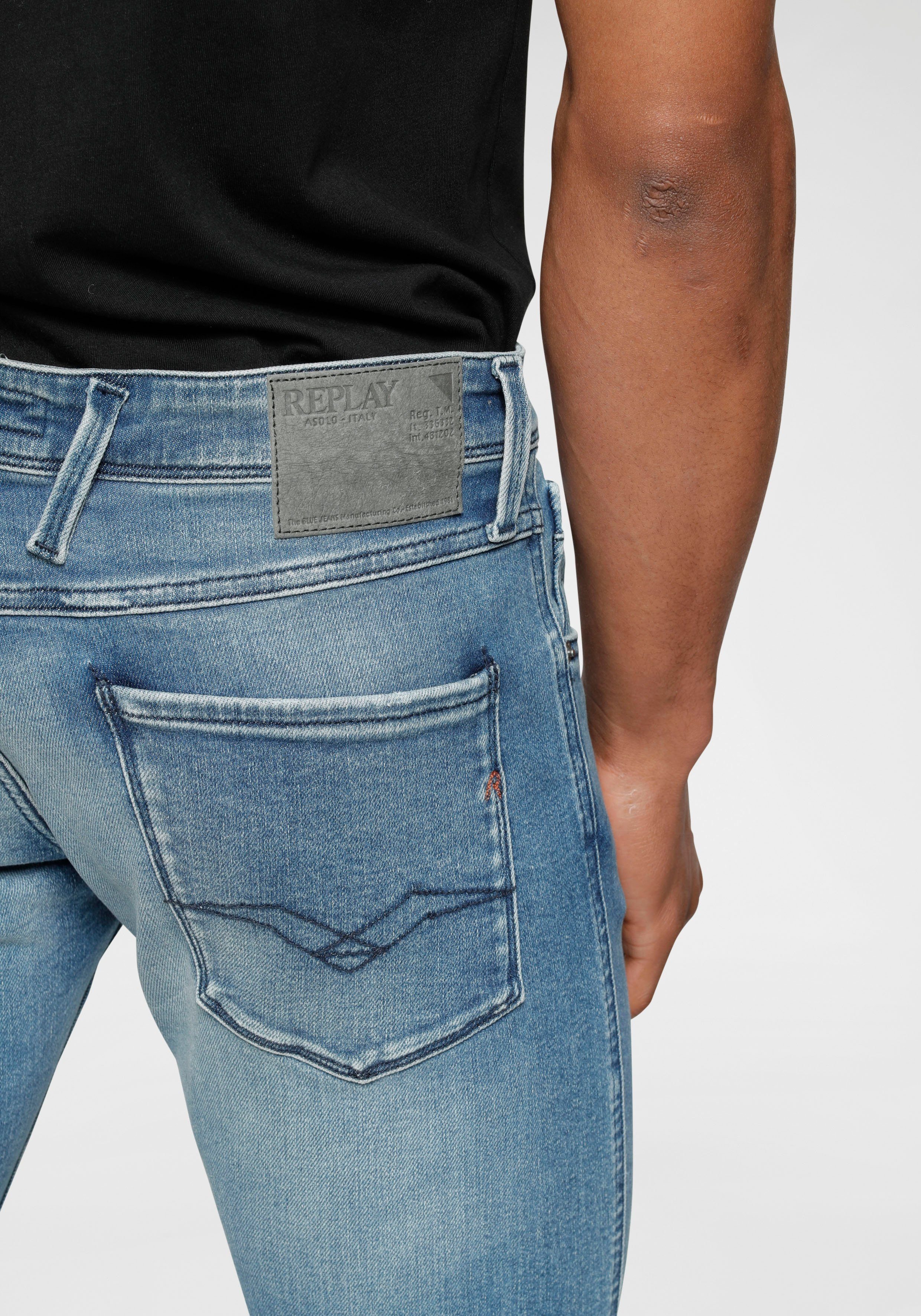 Replay Slim-fit-Jeans Anbass Superstretch elastisch