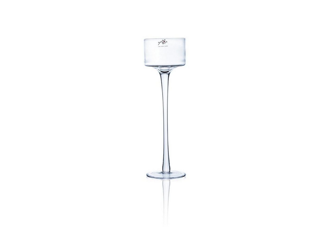 Sandra Rich Teelichthalter Auf Fuß, Farbe: Transparent, Höhe: 30cm