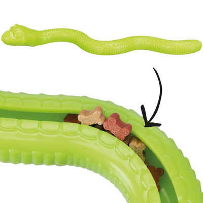 TRIXIE Snackball Snack Snake - Hundespielzeug, Elastome, (1-tlg) In den Schlitz im Bauch können passende Futterbrocken eingesteckt werden
