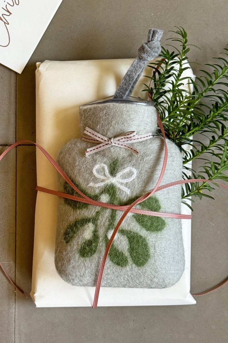Dorothee Lehnen Wärmflasche Mini-Wärmflasche - MISTEL - powdered jade