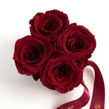 Kunstpflanze Allerbeste Mama Infinity Rosenbox mit duftenden Blumen lange haltbar Rose, ROSEMARIE SCHULZ Heidelberg, Höhe 8,5 cm, Geschenkidee Muttertag