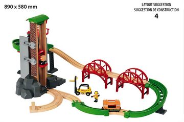 BRIO® Spielzeugeisenbahn-Set World Eisenbahn Set Großes Lagerhaus-Set mit Aufzug 32 Teile 33887