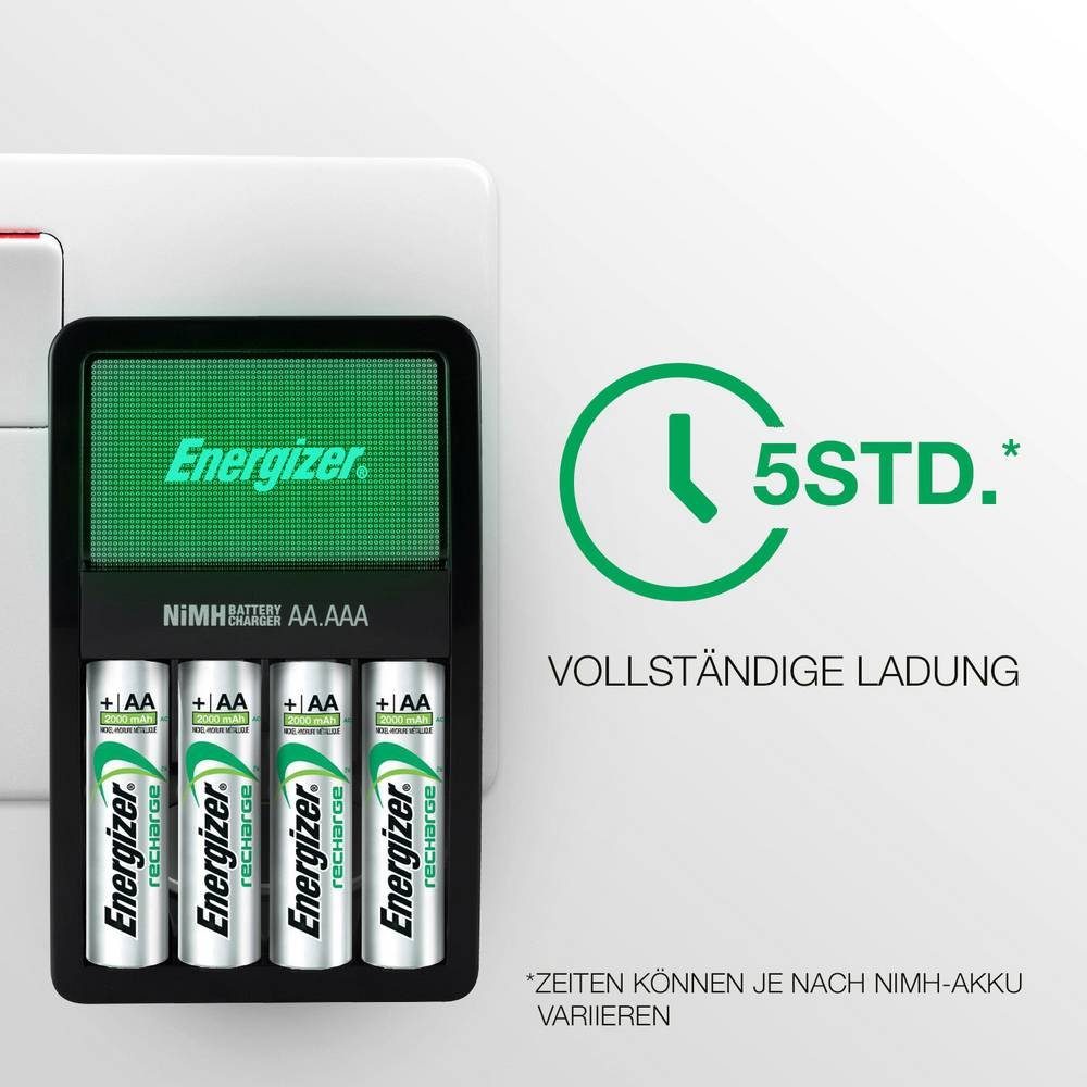 Energizer Rundzellen-Ladegerät Rundzellen-Lader (Timer-Abschaltung)