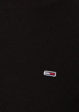Tommy Jeans Rollkragenshirt TJW RIB MOCK NECK LONGSLEEVE mit Tommy Jeans Logo-Flag auf der Brust