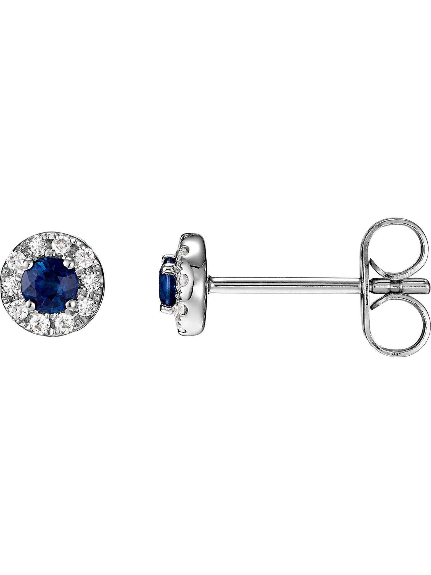 CHRIST Paar Ohrstecker CHRIST Damen-Ohrstecker 585er Weißgold 2 Saphir günstig online kaufen