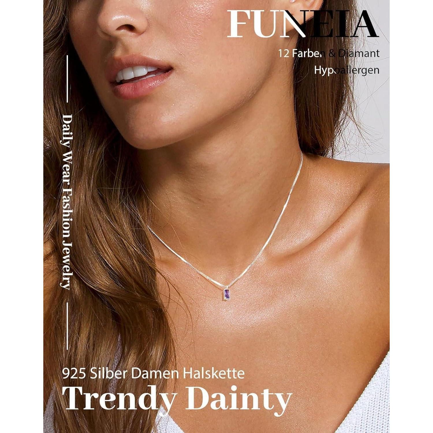 LuxusKollektion Kette und Anhänger Set Kette Damen 14K vergoldet 925 Silber günstig online kaufen