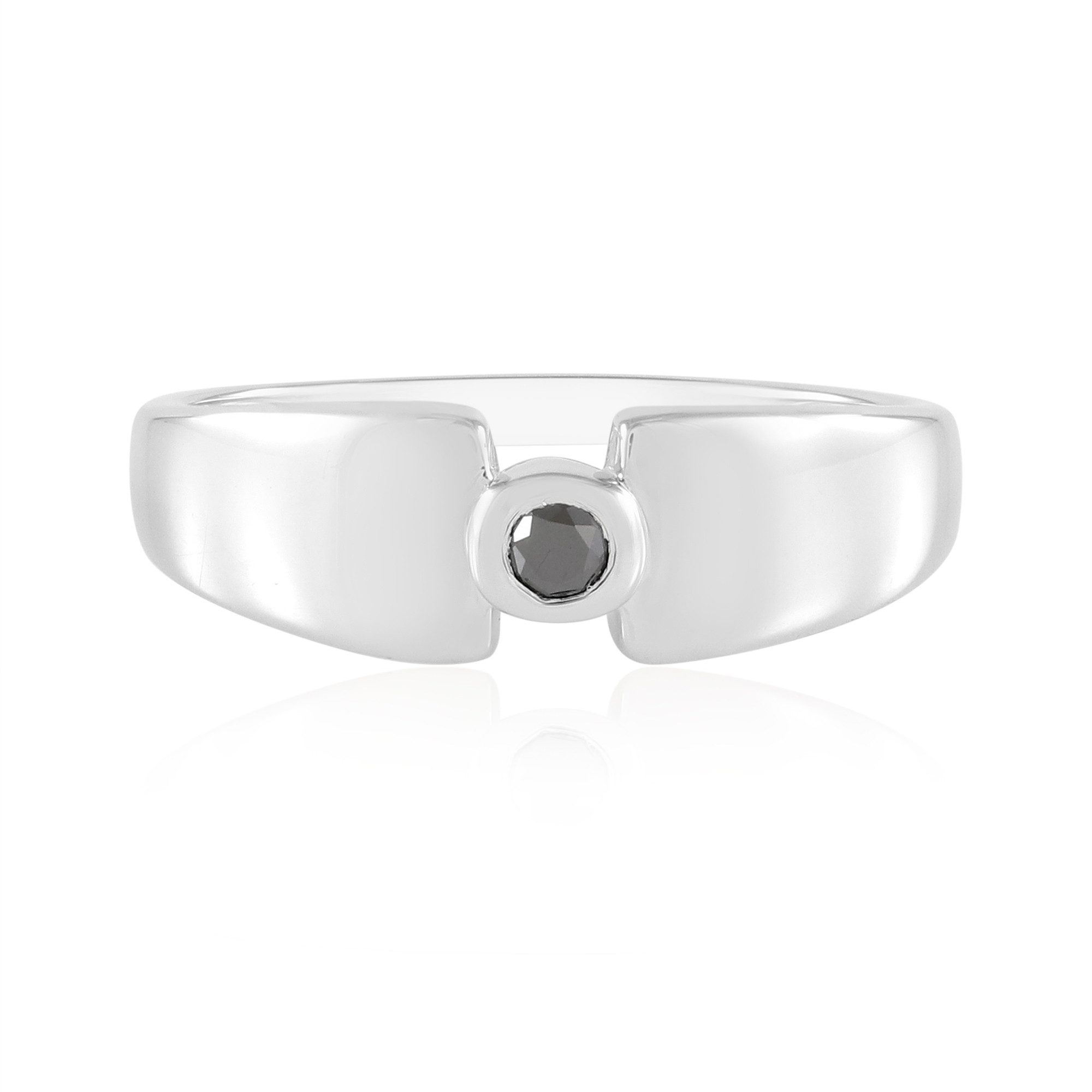 Cavill Diamantring Schwarzer Diamant Platin Silber Ring (1-tlg)