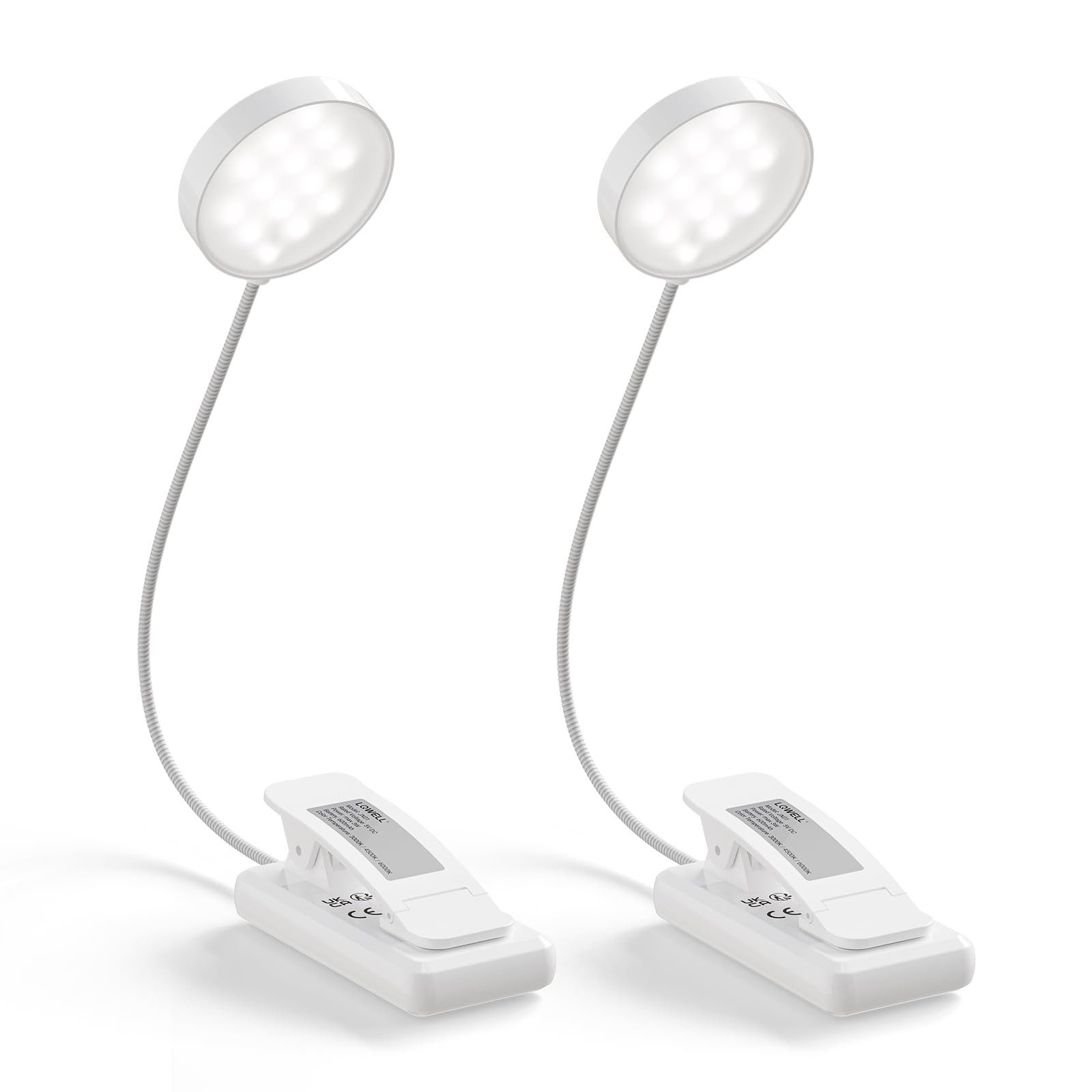 LQWELL LED Schreibtischlampe LED Leselampe Nachttischlampe Leselampe Tisch Buch Klemme im Bett, LED fest integriert, 3 Farbtemperaturen, 10 Helligkeitsstufen, stufenlos dimmbar, 360° flexibles Buchlicht, Für Kinder und Buchliebhaber, ideal für Büro, Schlafzimmer.