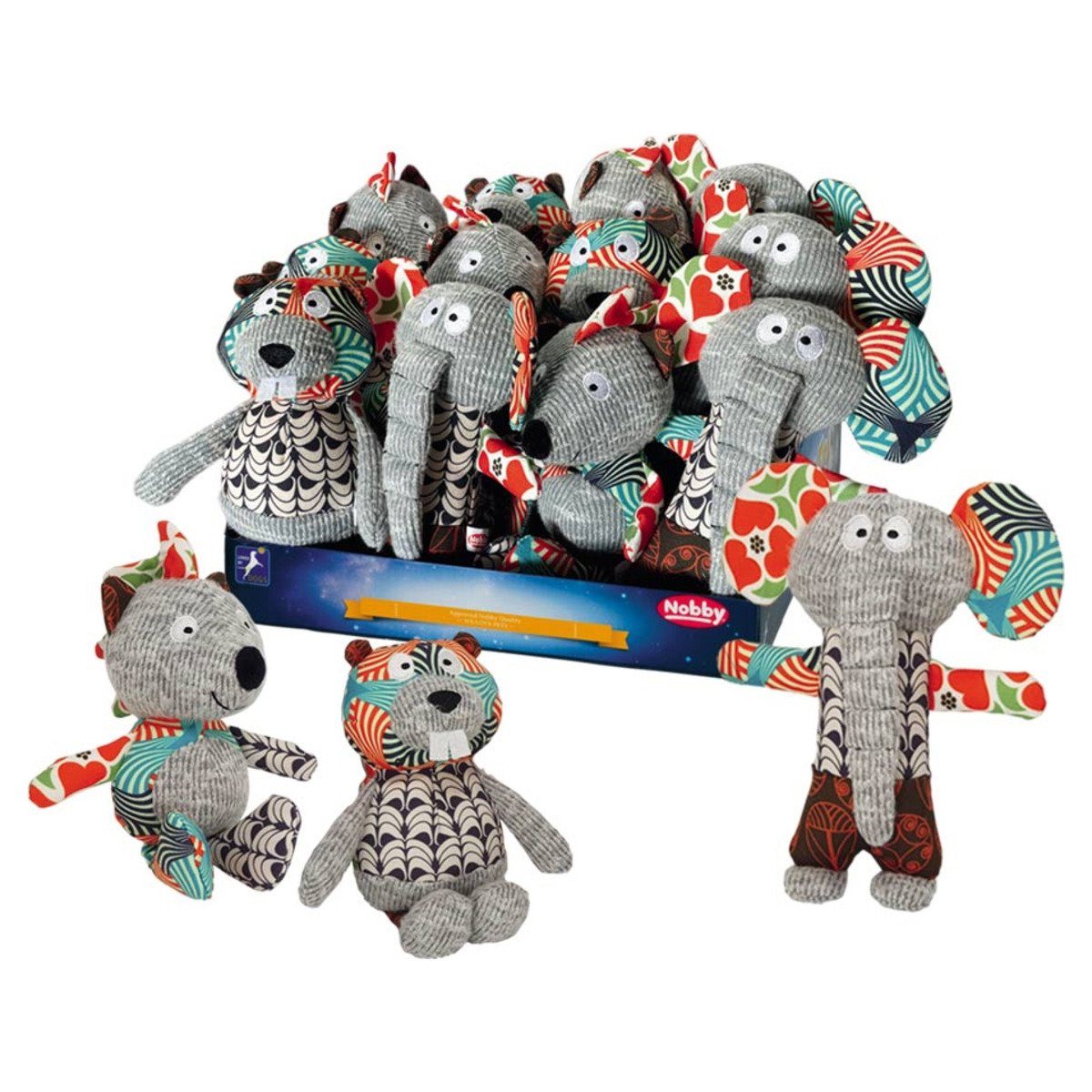 Tierkuscheltier Hundespielzeug Plüschtier Patchwork