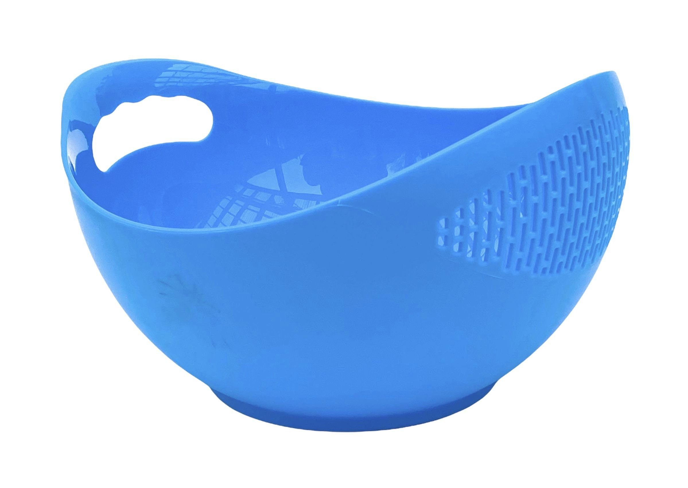 Spülmaschinenfest DanDiBo Nudelsieb Salatschüssel Schüssel Seiher 521 Kunststoff Waschschüssel Sieb Abtropfsieb mit Küchensieb Blau