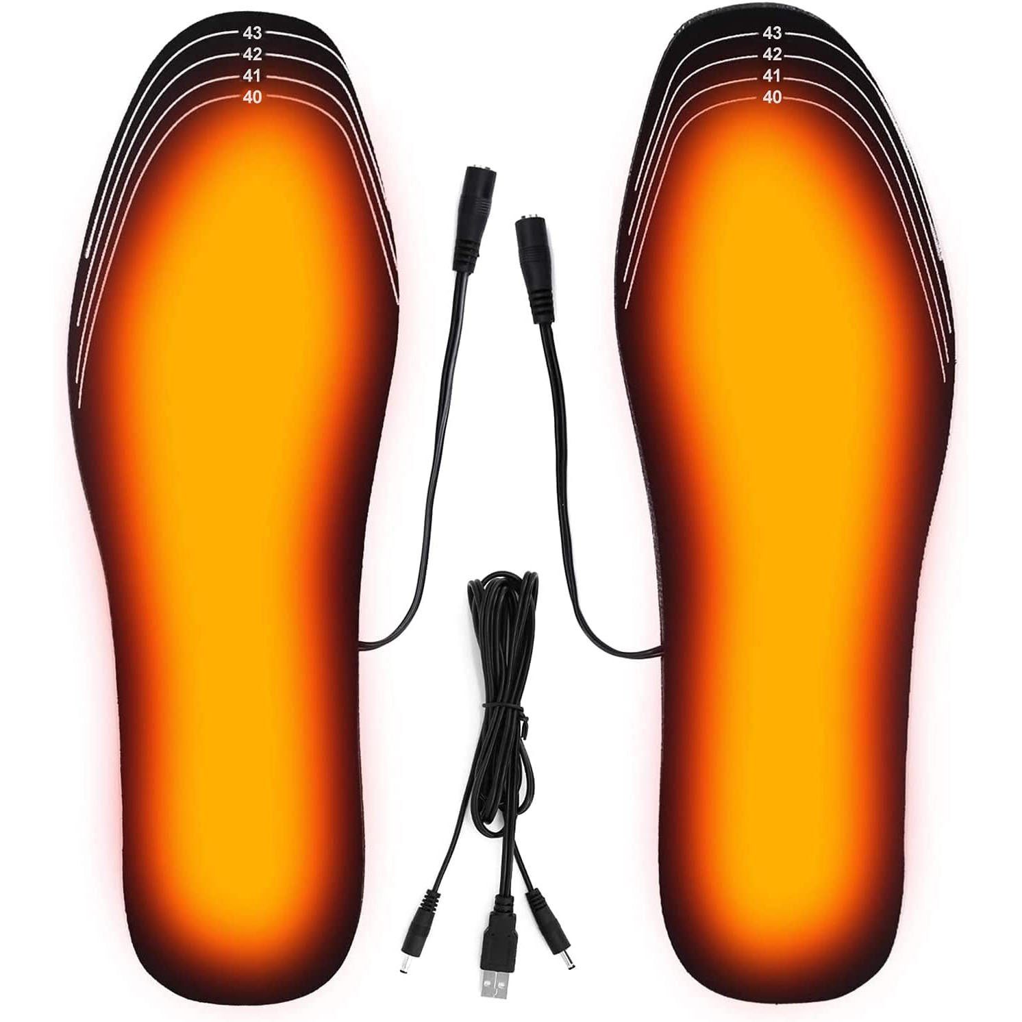 Housruse Thermosohlen Wärmesohlen Elektrische Heizsohlen, USB beheizte  Einlegesohlen (1 Paar Heizung Einlegesohlen), zwei Größen Schuhwärmer  Einlagen wiederverwendbar