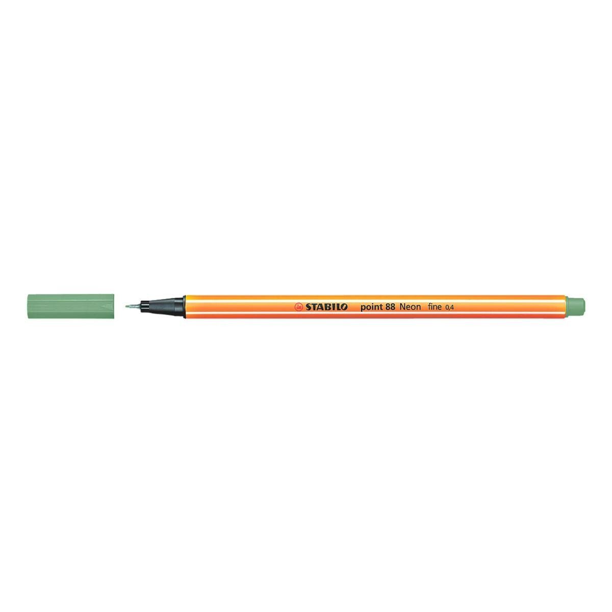 STABILO Fineliner point 88® neon, (1-tlg), in leuchtender Neonfarbe neongrün