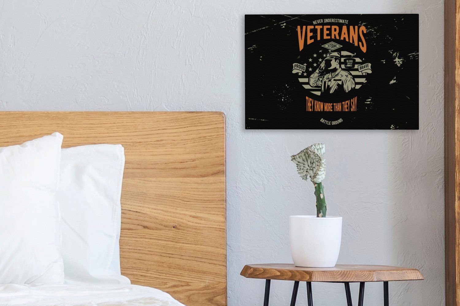 Leinwandbilder, 30x20 cm Aufhängefertig, OneMillionCanvasses® St), Retro, - Wandbild (1 - Leinwandbild Wanddeko, Amerika Militär