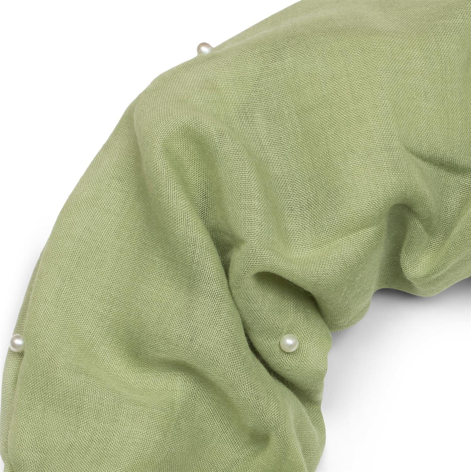 styleBREAKER Loop Loop Schal mit Perlen günstig online kaufen