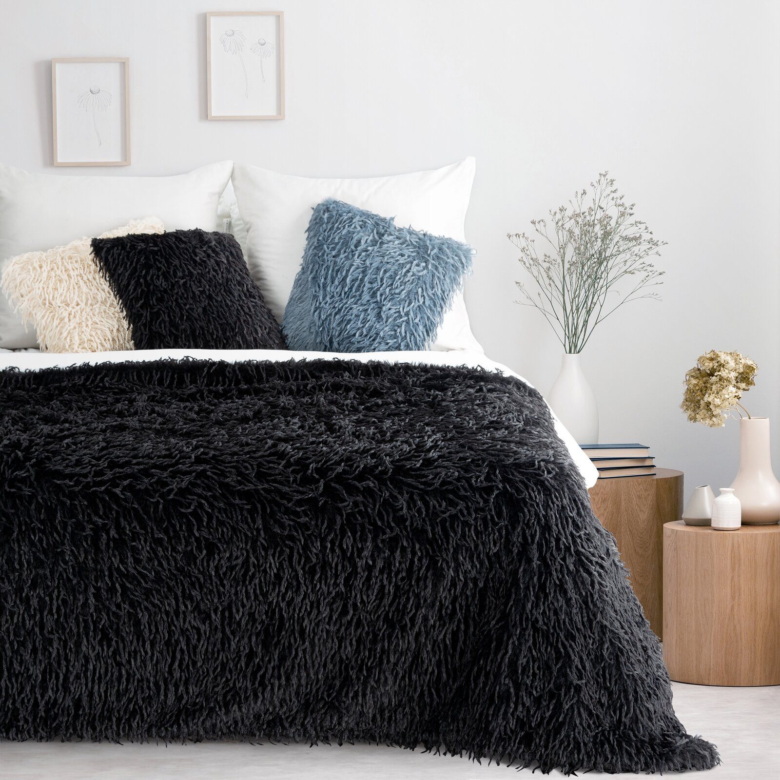 Wohndecke Flauschige Decke ADORE 130x170 cm, Eurofirany, Weiche Sofadecke, Felldecke, Flauschiger Überwurf