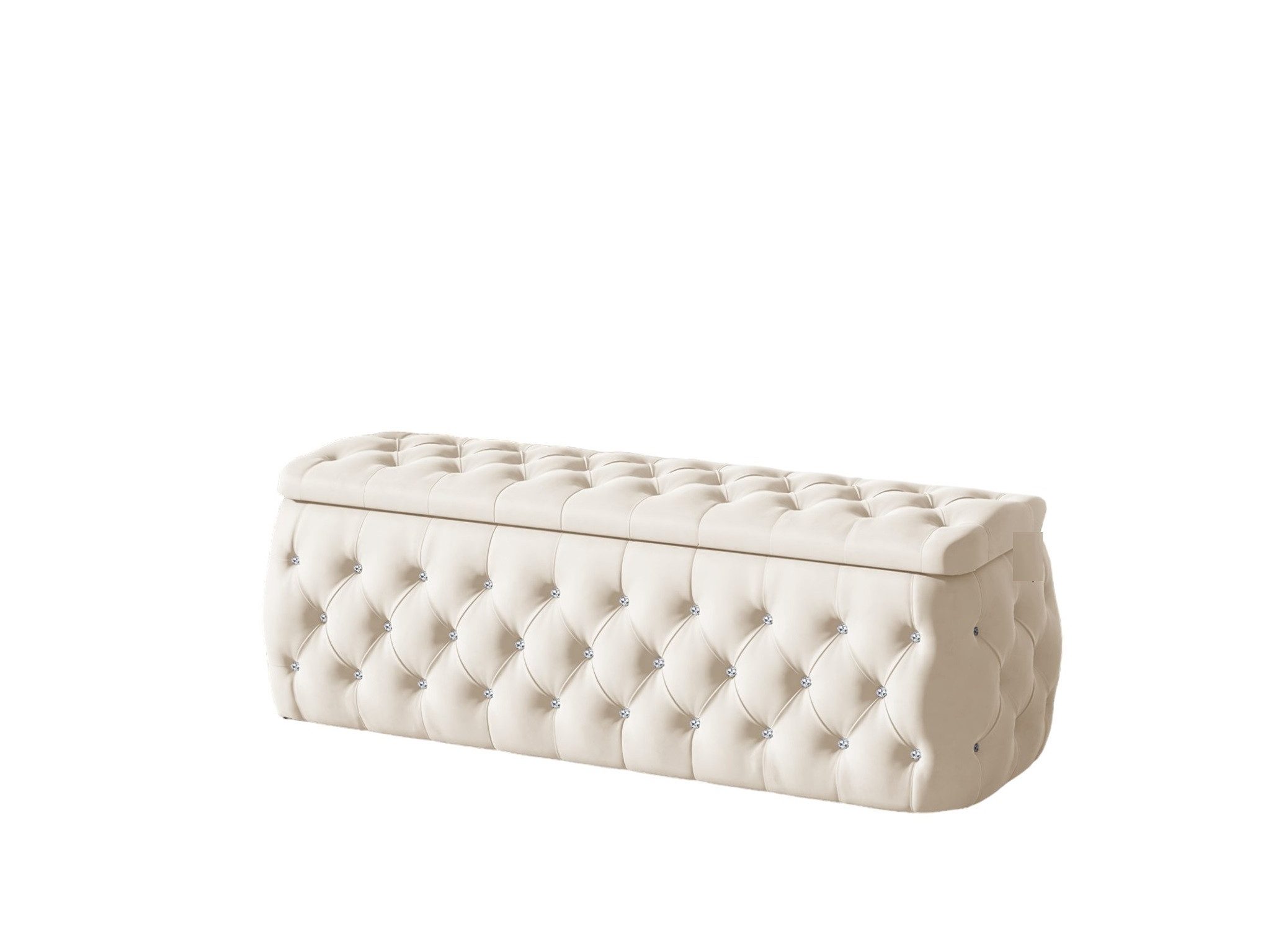 Fun Möbel Polsterhocker Betthocker SEVRA in Stoff Elisa Velvet (Breite: ca. 120/140/160/180 cm), inkl. Stauraum