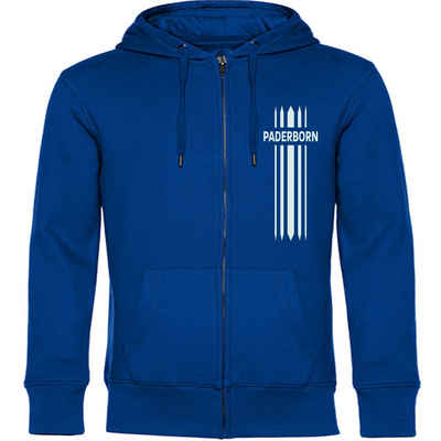 multifanshop Kapuzensweatjacke Paderborn - Streifen - Pullover