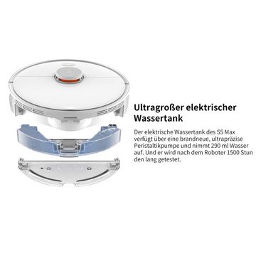 Roborock Saugroboter S5 Max 2022 Version Saugroboter mit Wischfunktion und LDS Navigation