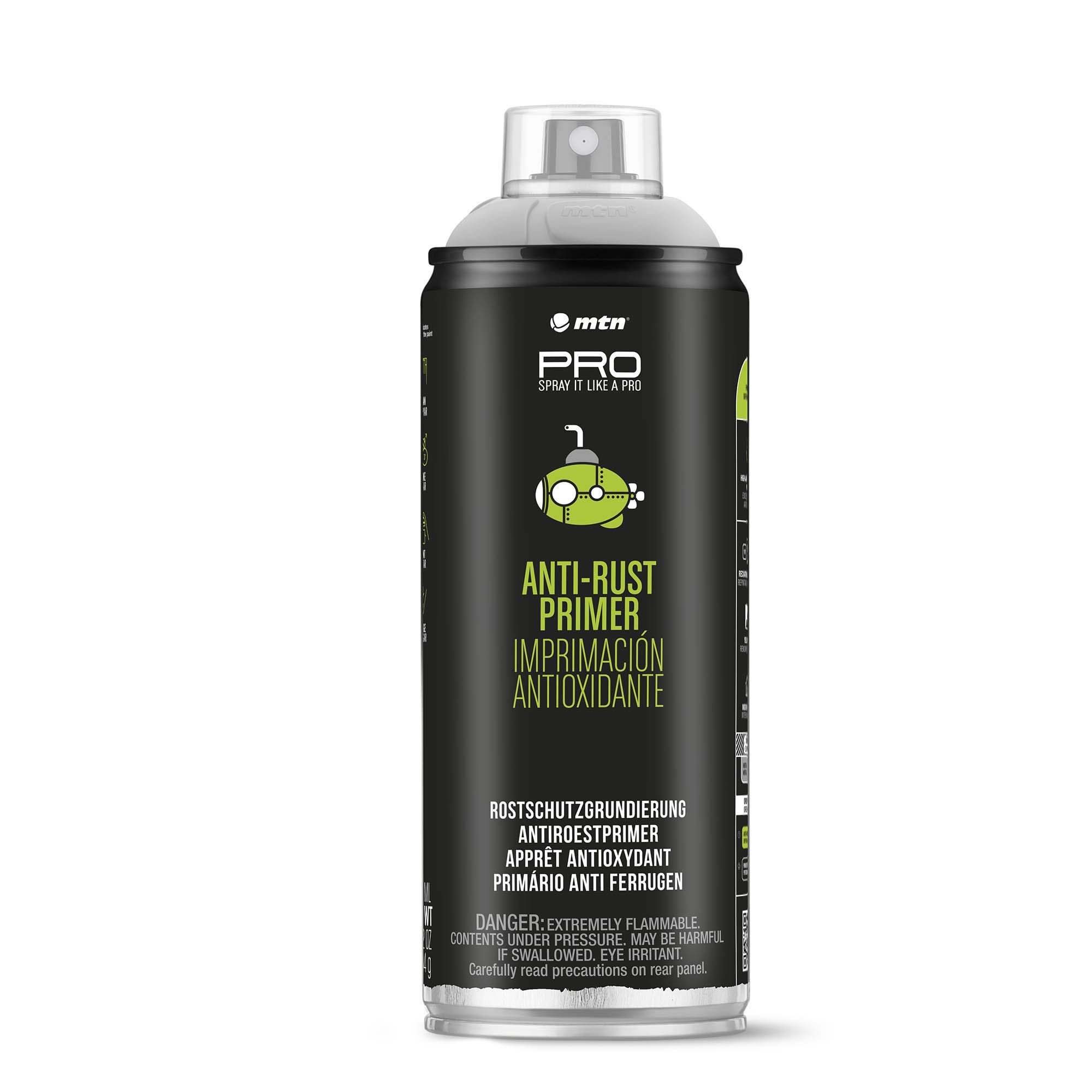 MTN Sprühlack Sprühgrundierung, MTN PRO, Anti Rost Primer, Grau, 400ml