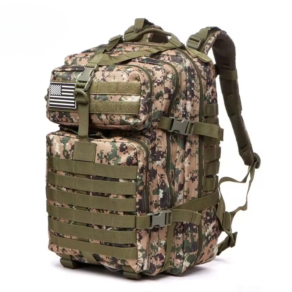 Athlix Wanderrucksack taktischer Wanderrucksack inklusive Laptopfach Outdoor, Softback, Ergonomisches Tragesystem, 50-Liter-Volumen
