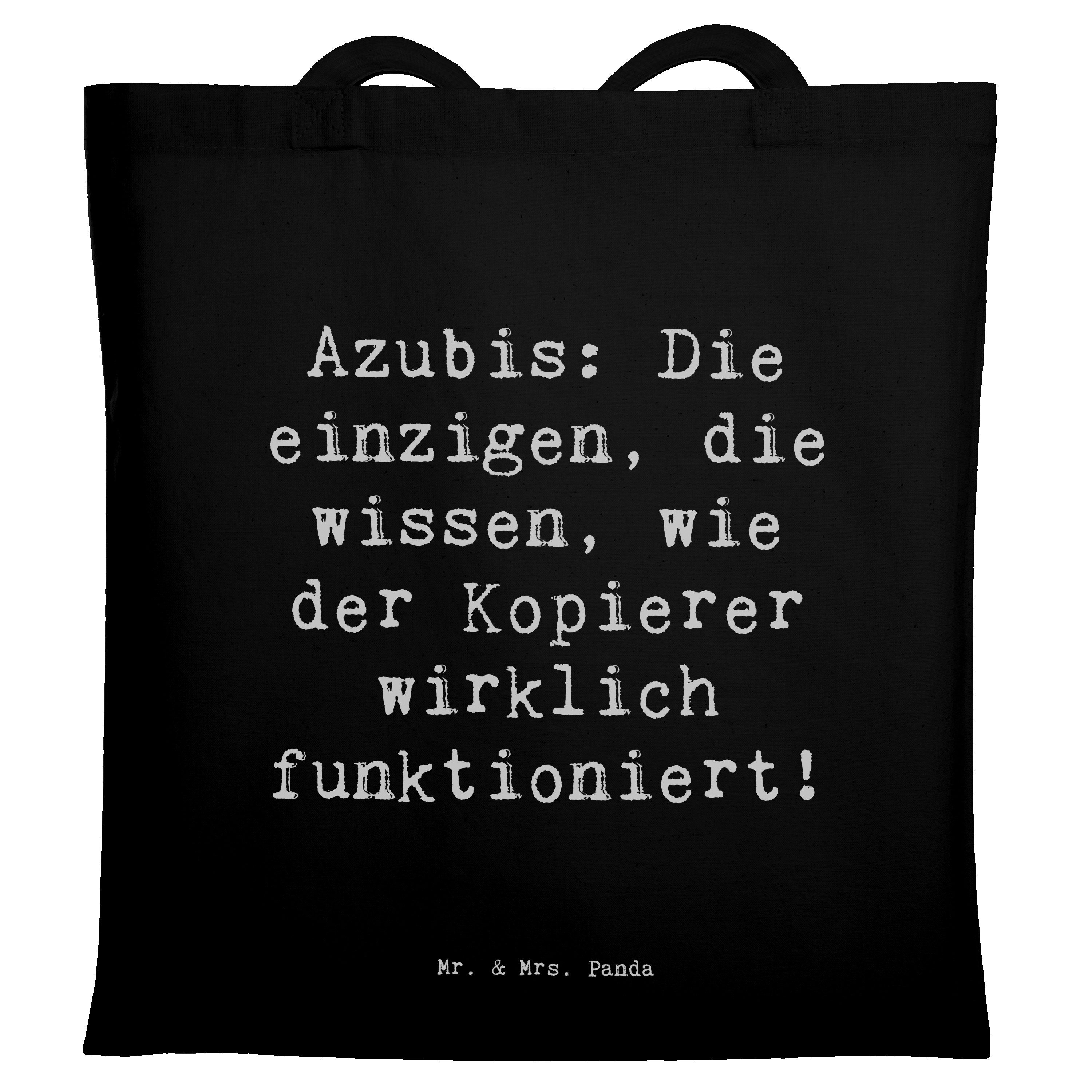 Tragetasche Spruch Auszubildende Kopierer - Schwarz - Geschenk, Kopiererexperten