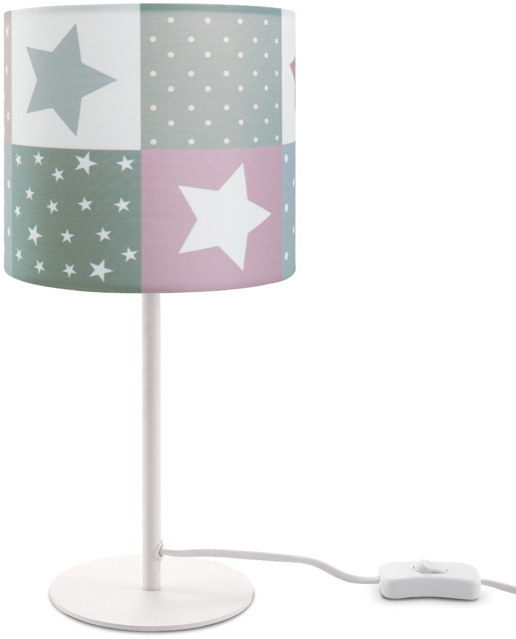 Tischleuchte Tischleuchte E14 Sternen-Motiv, Cosmo 345, Leuchtmittel, Kinderzimmer, Home ohne Deko LED Kinderlampe Paco