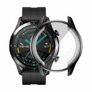 SmartUP Smartwatch-Hülle 2X Hülle für Huawei Watch GT2 46mm Silikon Schutzhülle Case