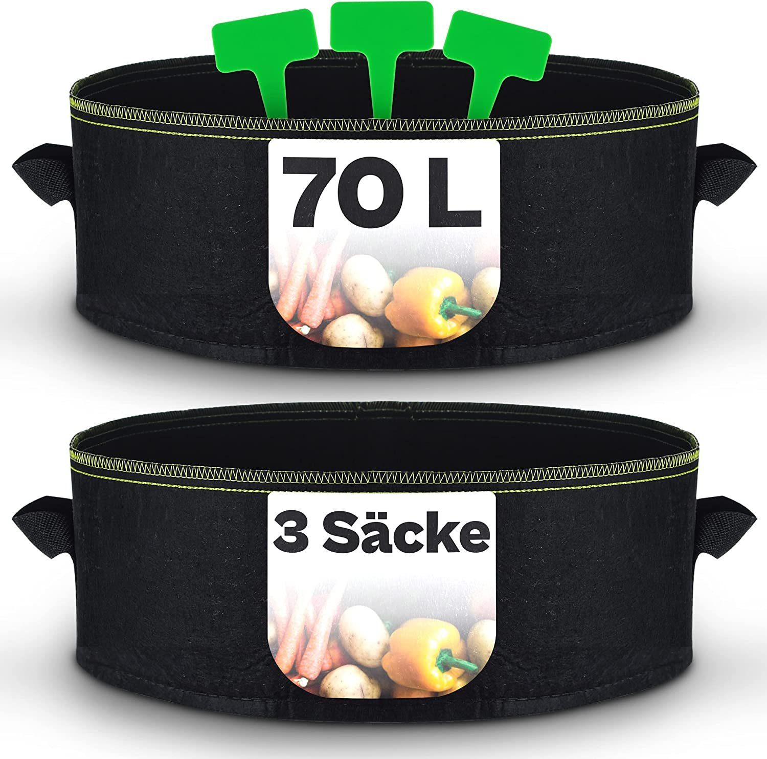 Praknu Pflanzkübel Hochbeet Pflanzsack Groß 3x günstig online kaufen