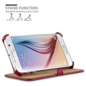 Cadorabo Handyhülle Samsung Galaxy S6 Samsung Galaxy S6, Klappbare Handy Schutzhülle - Hülle - mit Standfunktion Eckhalterung