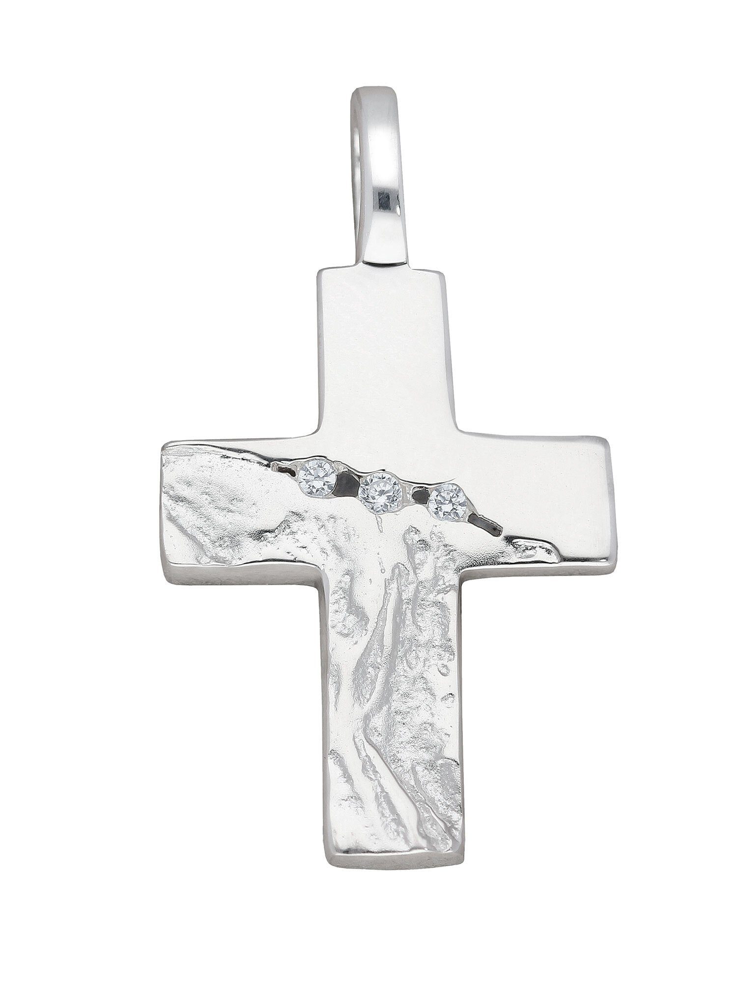 Adelia´s Kettenanhänger 925 Silber Kreuz Anhänger, mit Zirkonia Silberschmuck für Damen & Herren | Kettenanhänger