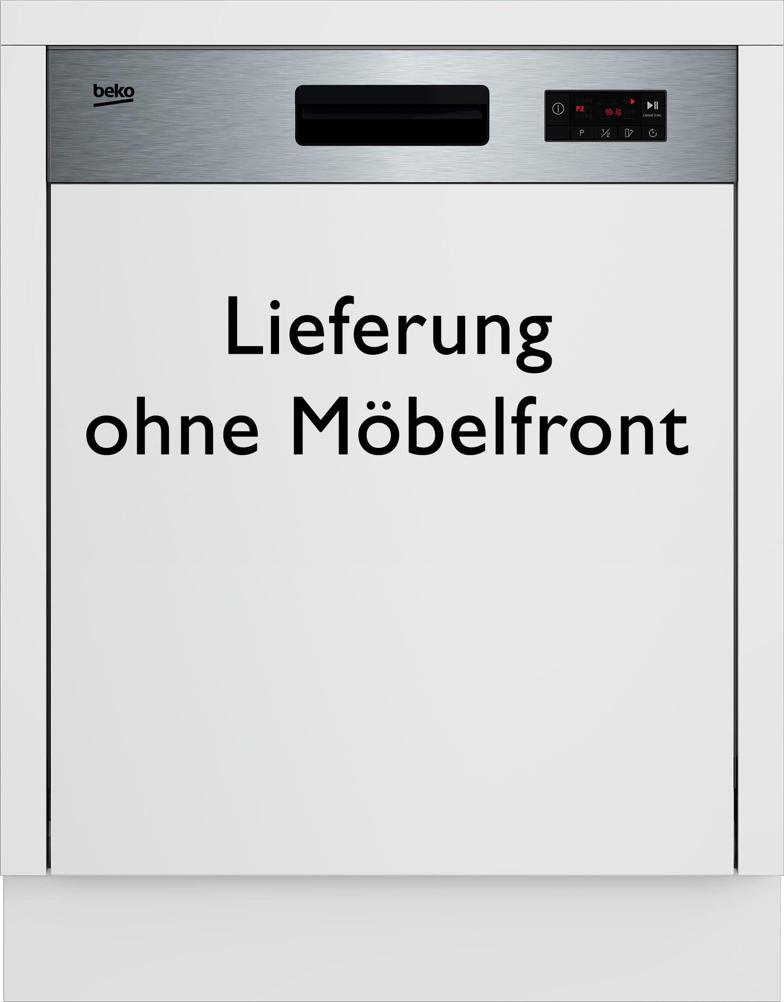 BEKO teilintegrierbarer Geschirrspüler BDSN15430X 7697801677, 14 Maßgedecke, SelfDry - automatische Türöffnung