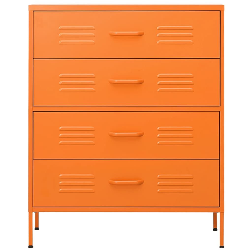 furnicato Kommode Robustes Sideboard aus Stahl 80 x 35 x 101,5 cm in Orange (1 St)