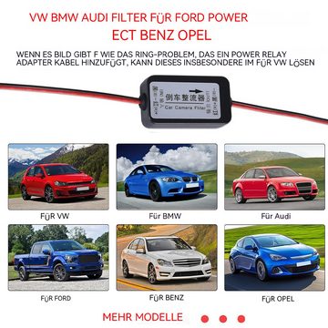 Hikity Auto Rückfahrkamera Parkhilfe Filter für VW Opel Benz USA Radio (12 V DC, Rückfahrkamera-Filter)