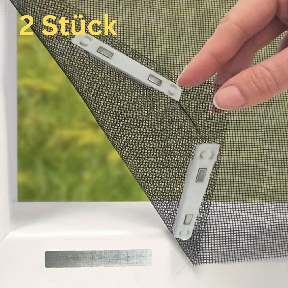 Montegoni Fliegengitter-Gewebe Magnet Fliegengitter Fenster zuschneidbar Moskitonetz ohne Bohren, (Einzelstück Fenster Netz, 1 Stück Fliegengitter Set), Ohne Bohren, magnetisch zuschneidbar, luftdurchlässig