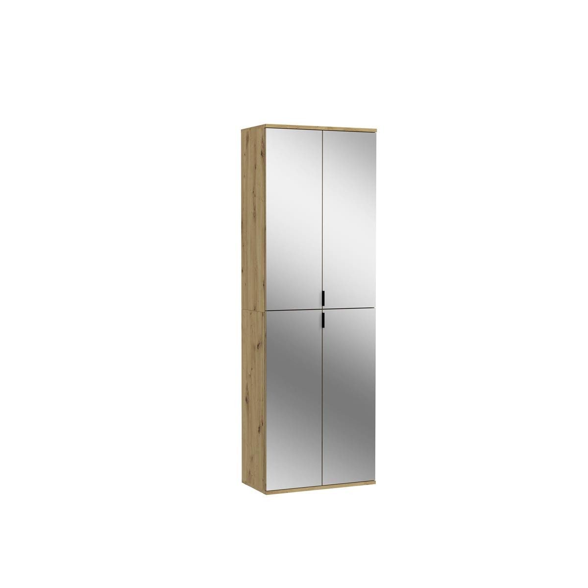 möbelvita Garderobenschrank Vision X Spiegelschrank B/H/T 61x193x34 in Artisan Eiche