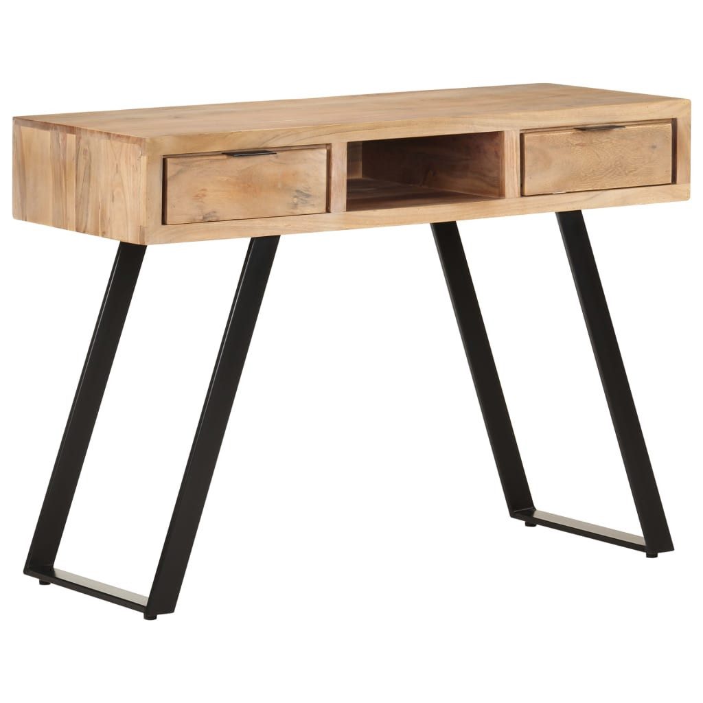 vidaXL Schreibtisch Schreibtisch 107x45x79 cm Massivholz Lebendige Kanten