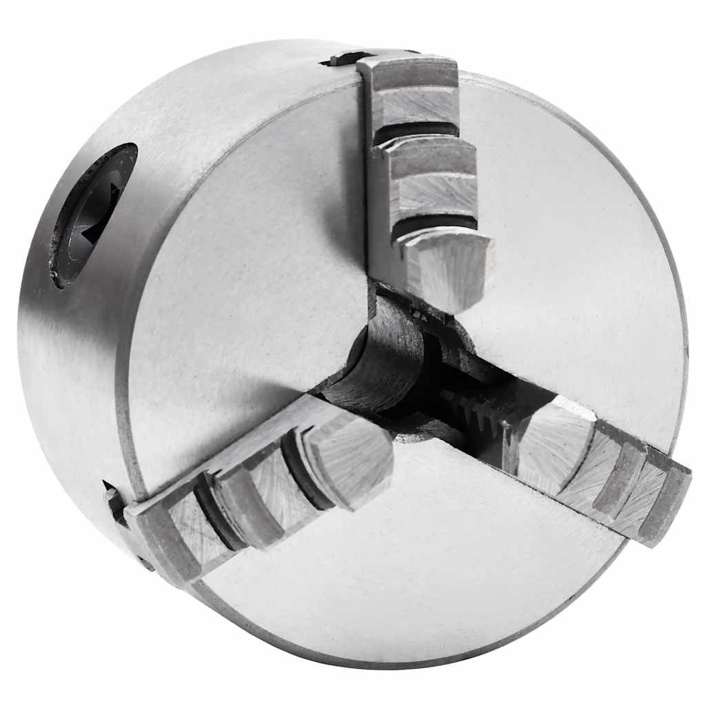 vidaXL Schraubstock 3-Backen-Drehfutter Selbstzentrierend 80 mm Stahl K11 80, 1-St.