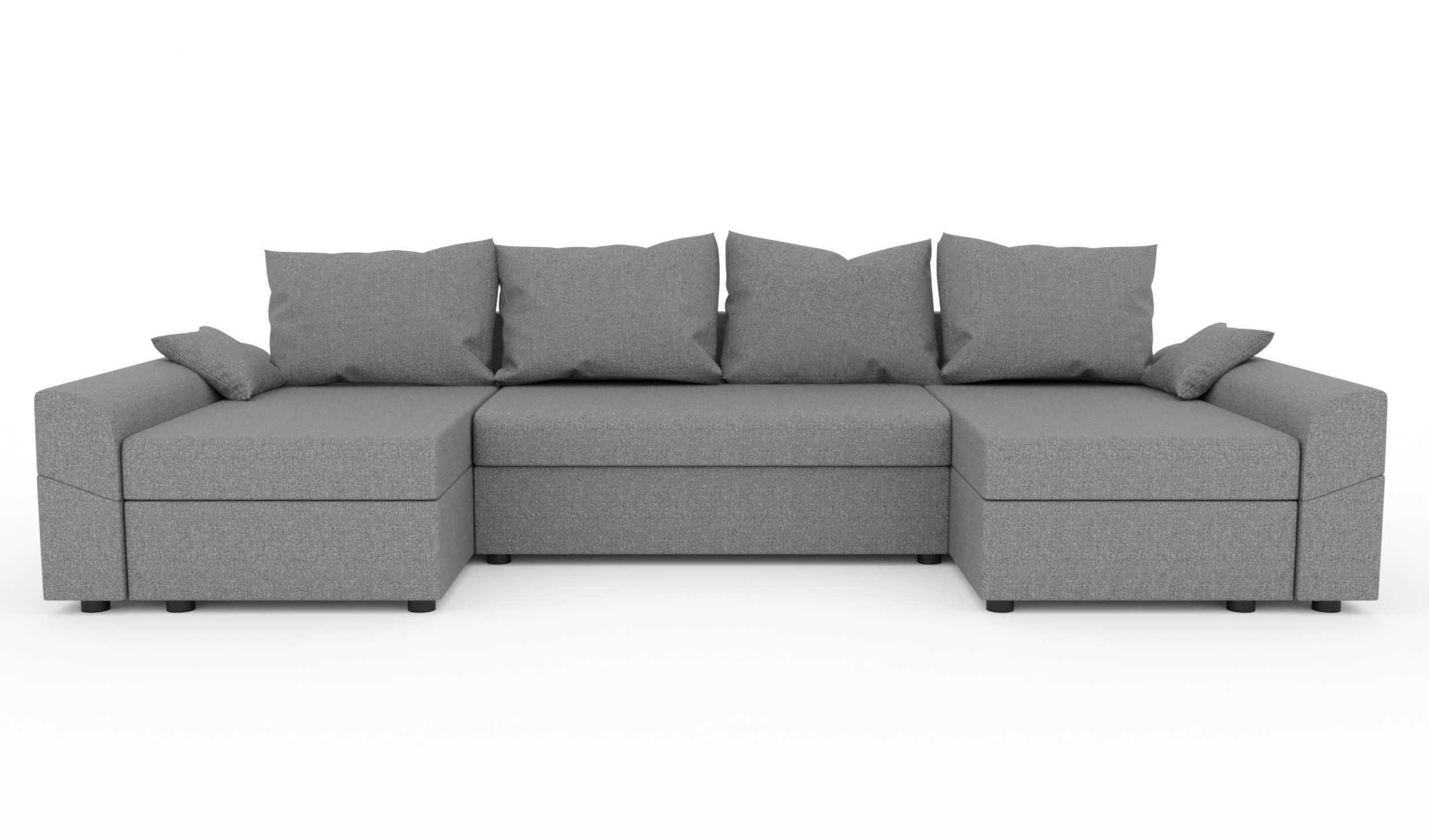 Sofa, mit Bettfunktion, Bettkasten, Sitzkomfort, Modern mit Design Stylefy Wohnlandschaft U-Form, Carolina, Eckcouch,